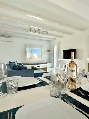 Living area - Villa Greystone & Sky Mykonos (Μύκονος)