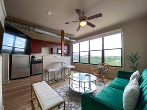 Smart TV, video games, stereo - Getaway with in-suite laundry, walk Downtown! (Fort Worth)