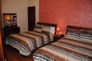 Family Double Room, Patio, Courtyard View | Down comforters, pillowtop beds, individually decorated, free WiFi - Hotel Pegasus (Cuenca)