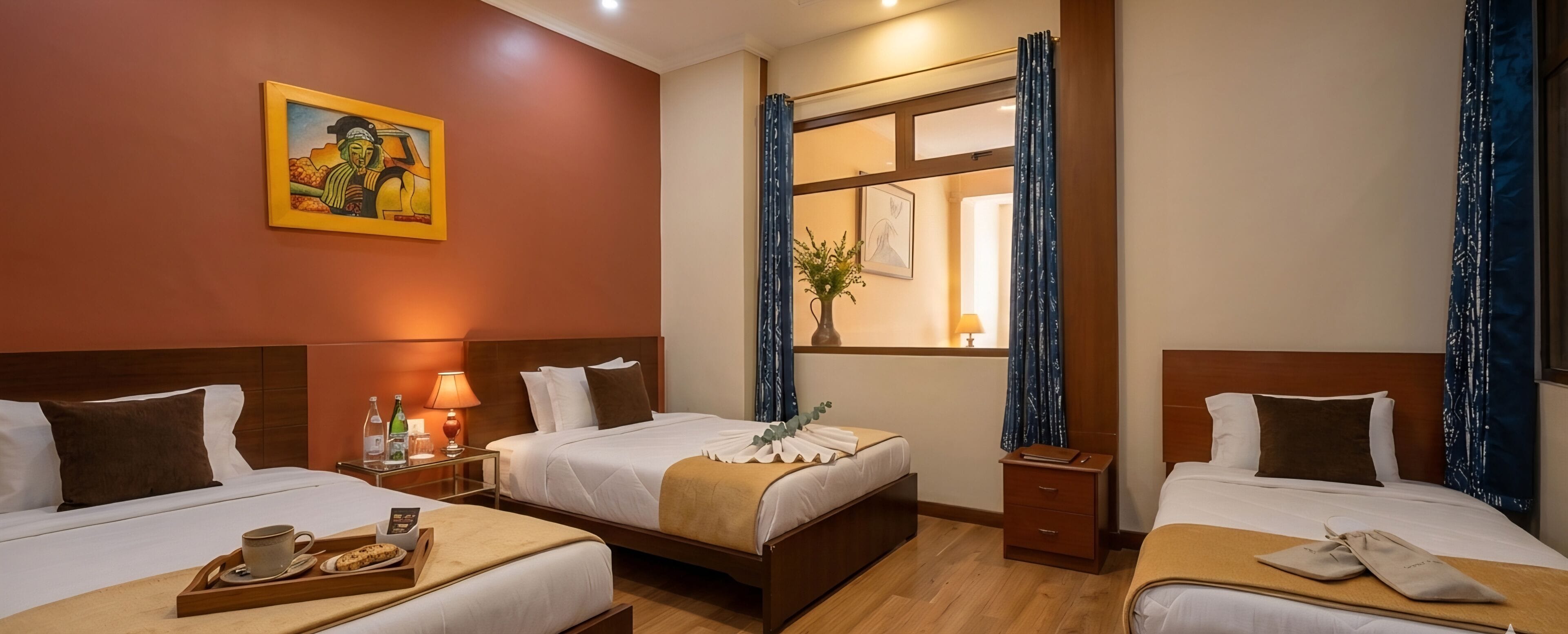Down duvets, pillow-top beds, individually decorated, desk