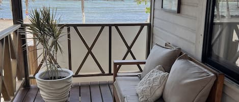 Deluxe-hytte - havudsigt | Terrasse/gårdhave