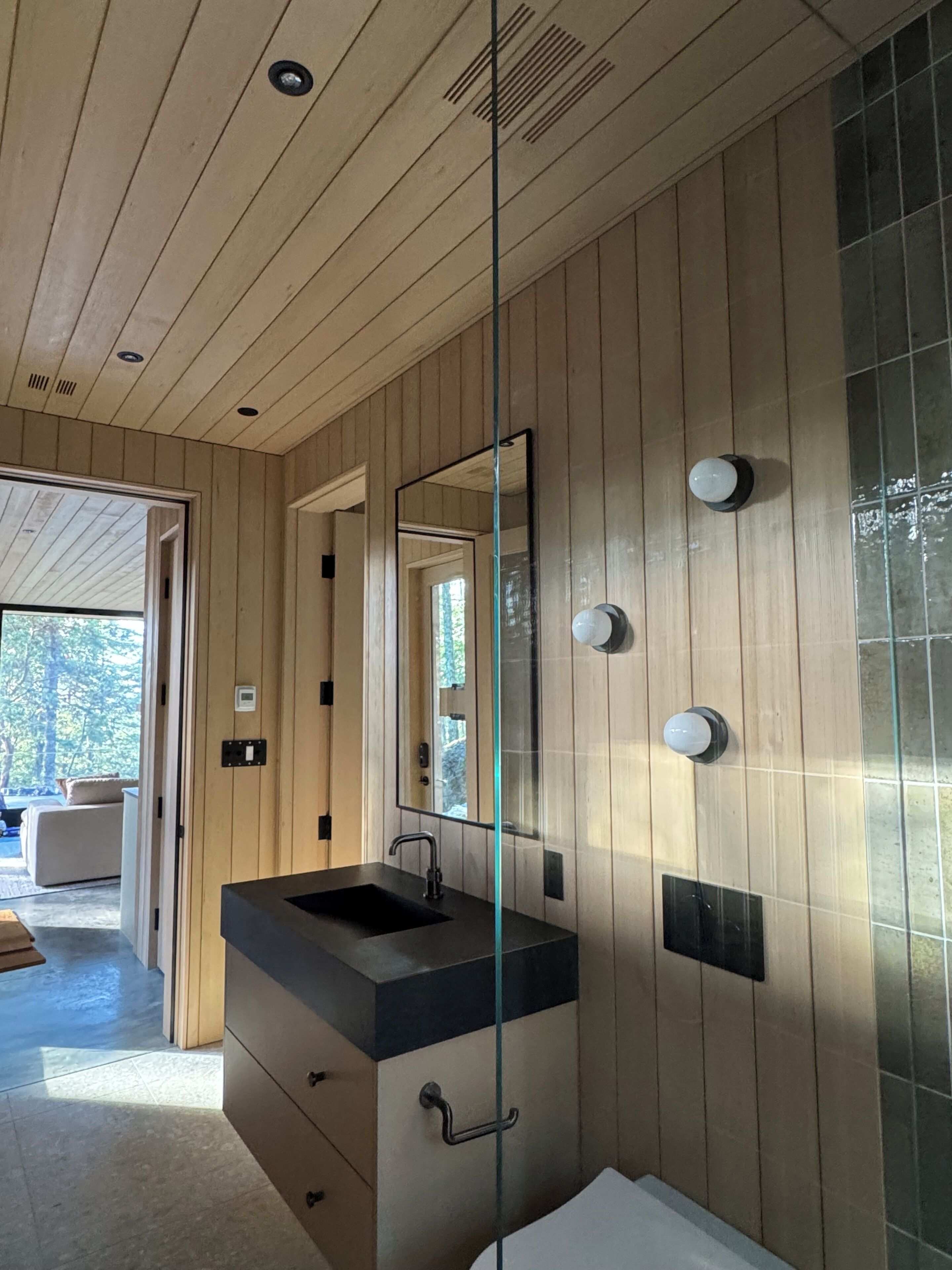 Shower, eco-friendly toiletries, hair dryer, towels