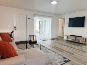 Living area - Modern Coral Gem: Patio | Work Space | Downtown (Cape Coral)