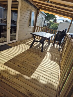 Terrace/patio - Mobile home near the sea, Camping 4* Mar Estang (Canet-en-Roussillon)