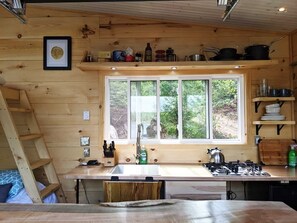 Private kitchen - Baylight Cabin | Gorgeous Cabin on Private Lake (Dysart)