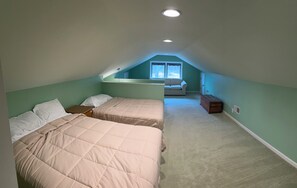 A bedroom with two beds, a window, and a dresser. - The Yarborough Ranch is a spacious private retreat located in Lebanon, TN. (Lebanon)