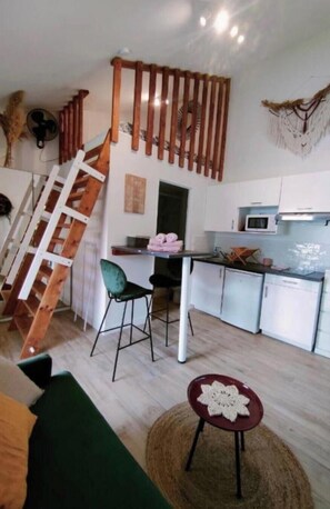 Living area - Mezzanine studio Manava (Lacanau)