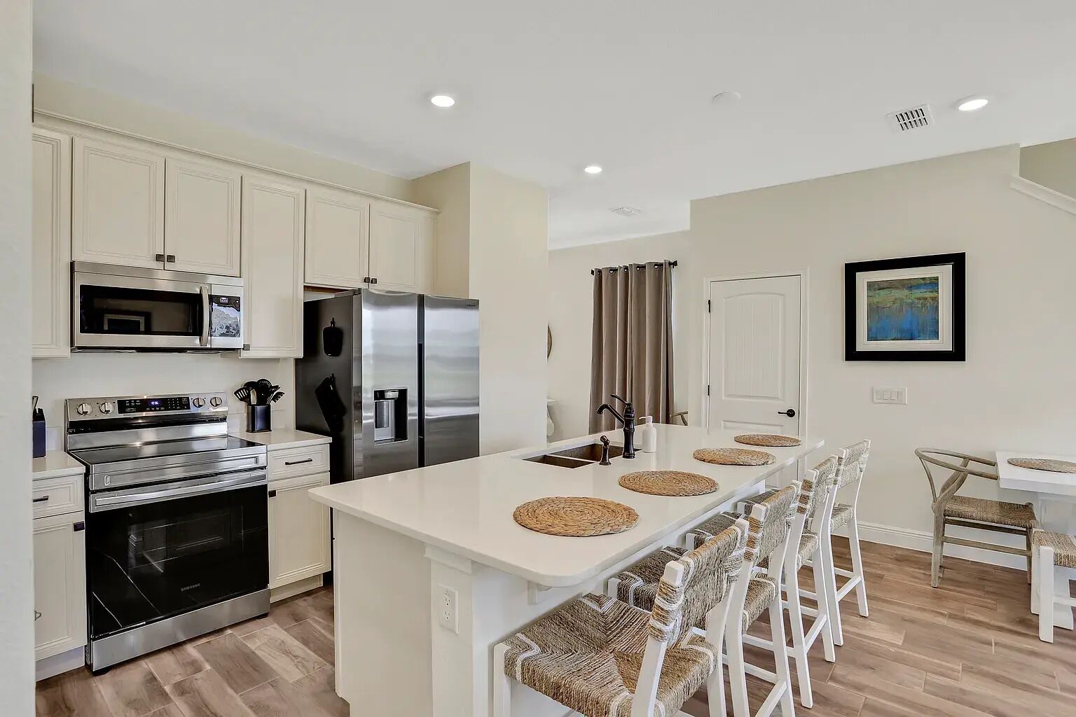 Microwave, oven, stovetop, dishwasher