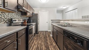 Fridge, dining tables - Landing | Modern 2BD, Clubhouse, Gym (Stockbridge)