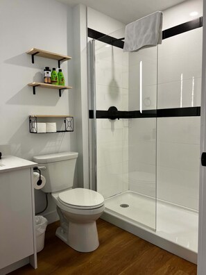 Shower, hair dryer, towels, shampoo - The Royal Traveller, Downtown, AC (Halifax)