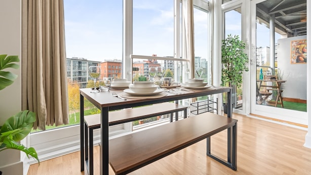 Leilighet, 1 soverom, tilgjengelighetstilpasset, balkong | Spiseområde