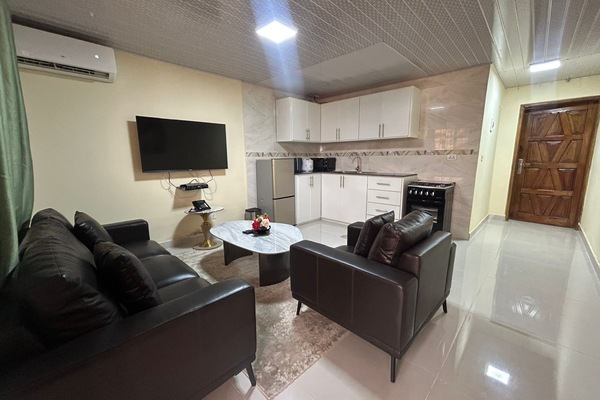 Comfort Apartment, Balcony, City View | Living area | Smart TV