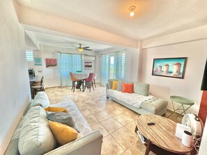 Living area - Vista Bella Villa: Private Pool & Boqueron Bay Views in Cabo Rojo (Cabo Rojo)