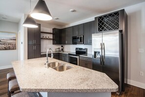 Fridge, dining tables - Landing | Incredible 1BD, Clubhouse, Gym (Little Rock)