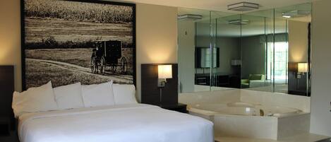 Suite, 1 King Bed, Jetted Tub (Guestroom) | In-room safe, desk, laptop workspace, blackout drapes