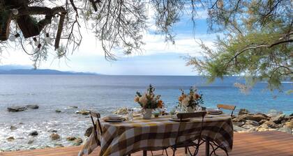 A Casa Di U Scogliu. Stone house on the waterfront. Cap Corse