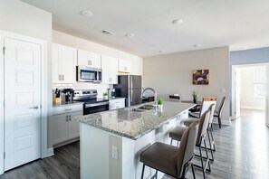 Fridge, dining tables - Landing | Stylish 2BD, Clubhouse, Gym (Harvey)