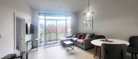 Departamento, 1 cama matrimonial y sofá cama, para no fumadores, balcón | Área de sala de estar