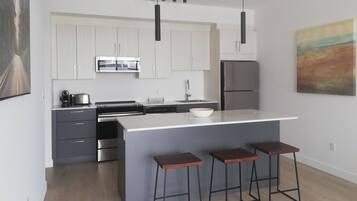 Comfort Apartment, 1 Bedroom, Pets allowed, City View | Private kitchen
