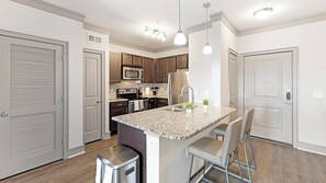 Fridge, dining tables - Landing | Chic 2BD, Clubhouse, Pool (Carrollton)
