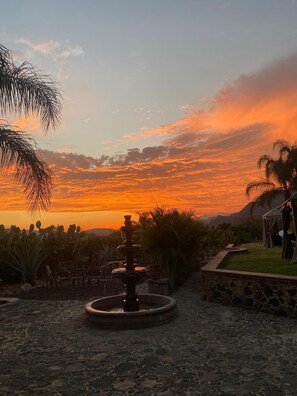Tienda romántica, vistas a la montaña