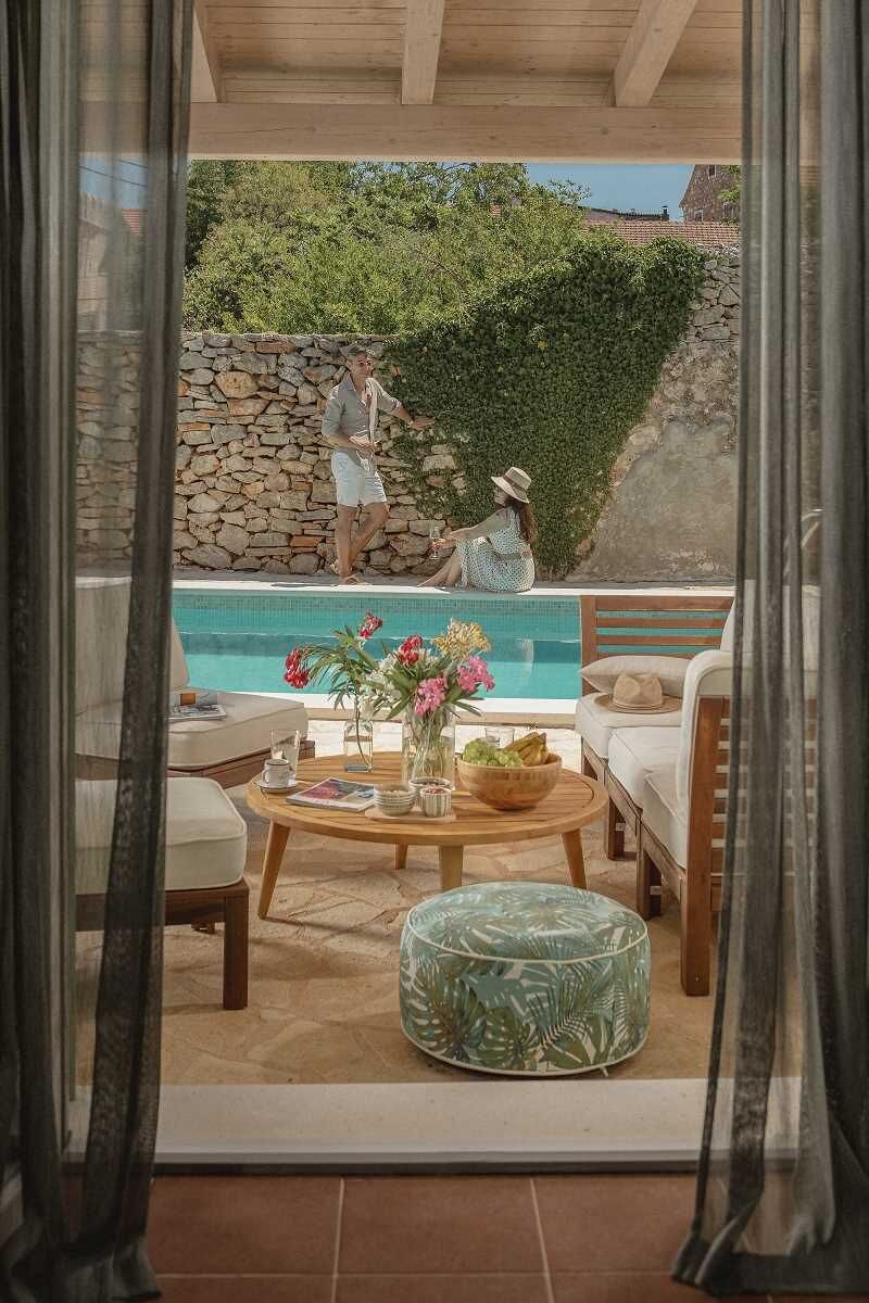 A heated pool