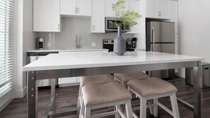Fridge, dining tables - Landing | Amazing 1BD, Gym (Fort Myers)