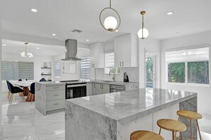 Fridge, microwave, oven, stovetop - 4300 SF Beach Home w/ Heated Pool & Walk to Beach (Hollywood)