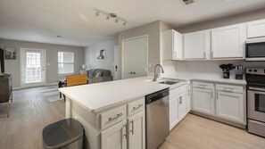 Fridge, dining tables - Landing | Amazing 2BD, Game Room, Gym (Charlottesville)