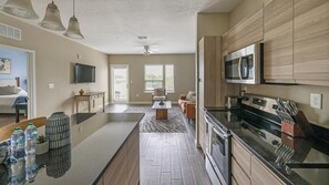 Fridge, dining tables - Landing | Modern 1BD, Yoga Studio, Pool (Clearwater)