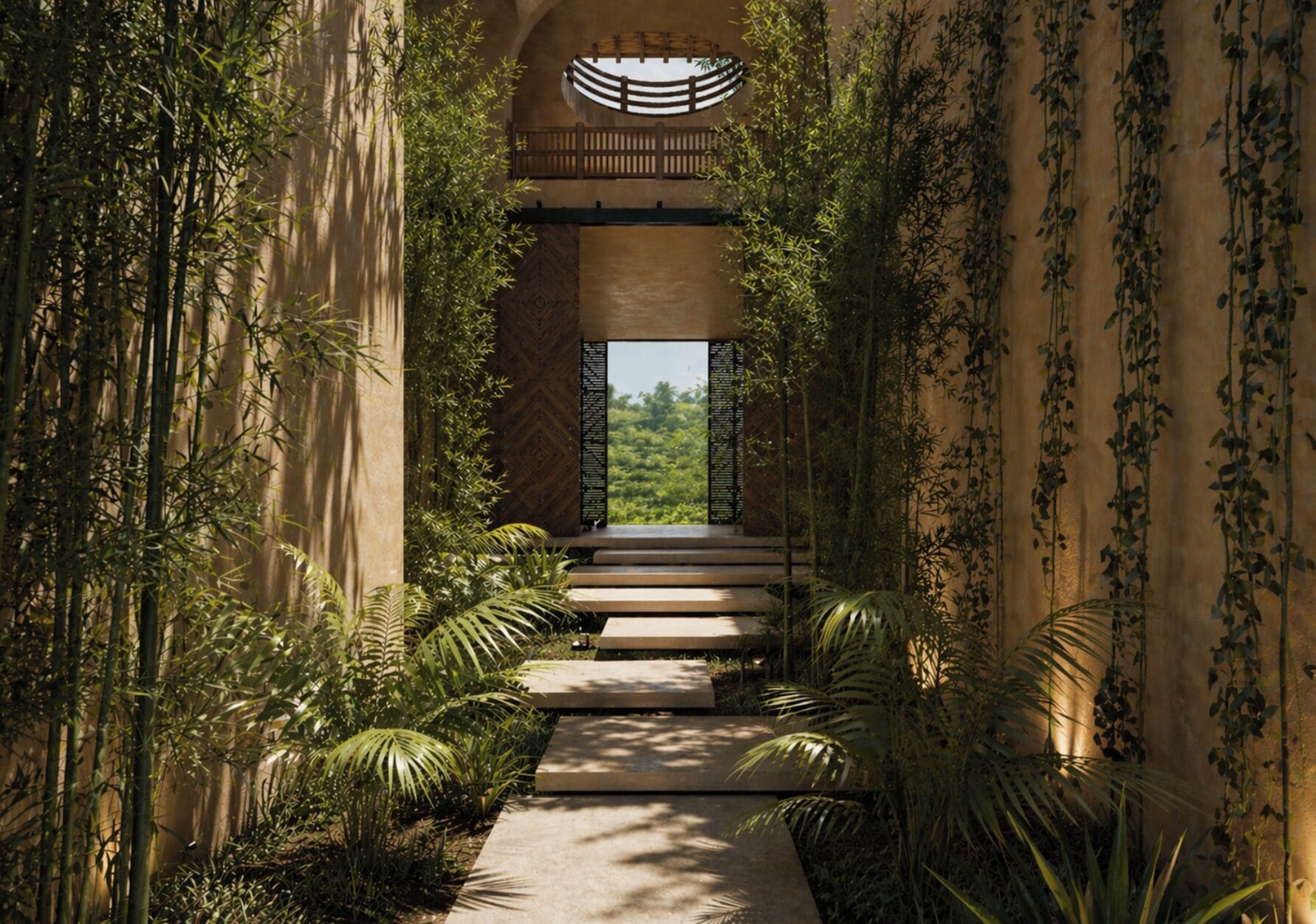 Entrada de la propiedad