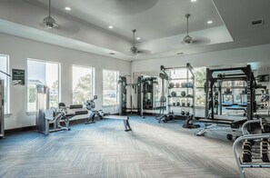 Fitness facility - Landing | Modern 2BD, Game Room, Clubhouse (Houston)