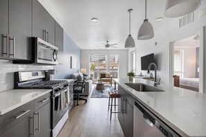 Fridge, dining tables - Landing | Spectacular 1BD in Central City (Salt Lake City)