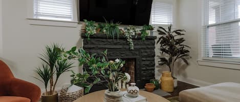 Smart TV, fireplace