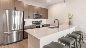 Fridge, dining tables - Landing | Modern 2BD, Clubhouse, Gym (Goodyear)