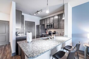Fridge, dining tables - Landing | Amazing 1BD, Clubhouse, Gym (Louisville)