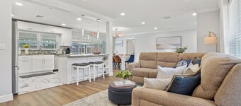Beach Retreat - 3/2 family oasis, heated pool
Sleeps 8 - 15 min to beaches