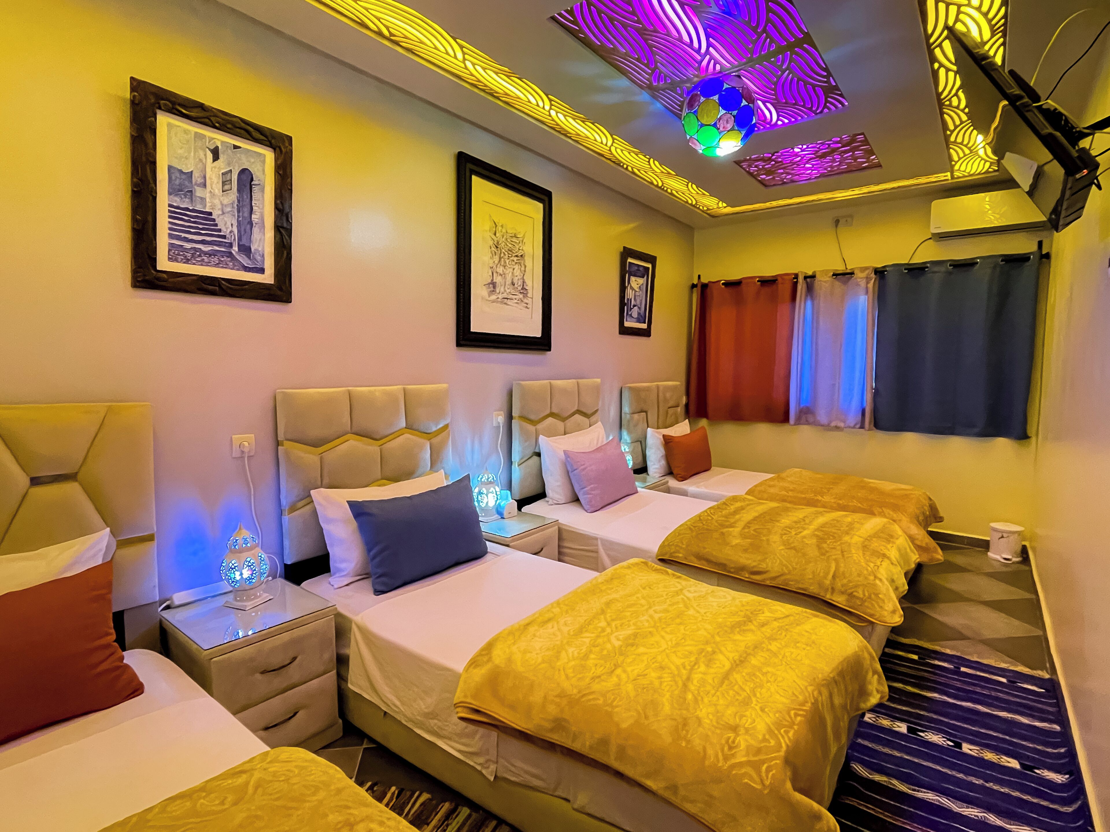 Comfort Quadruple Room, Patio, Garden View | Memory foam beds, free minibar items, blackout drapes, soundproofing