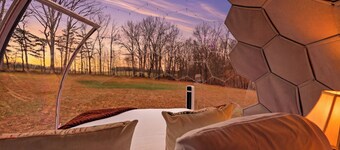 GlampingDome + Ponds Cabin retreat near Capacon State Park in Berkeley Spring WV
