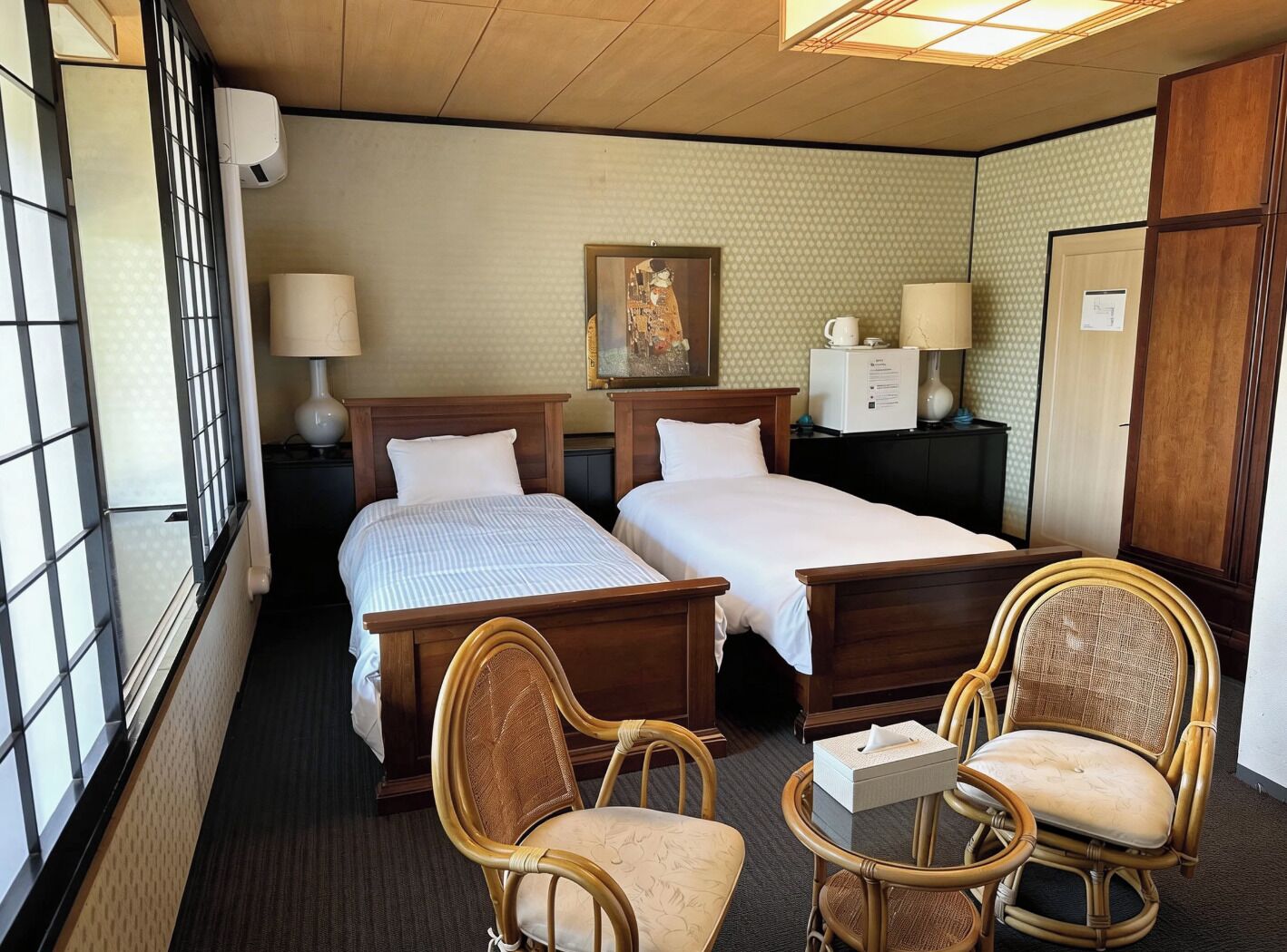 Quarto duplo clássico, vista para o pátio