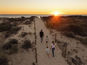 Vlak bij het strand