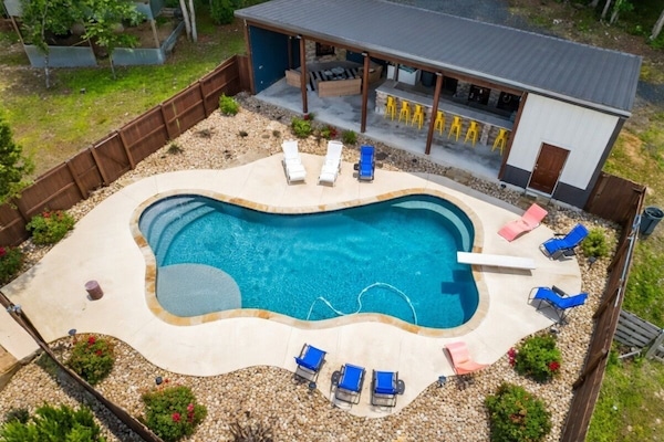 Your own private resort experience with a pool, open space, and room to relax and enjoy a true countryside retreat
