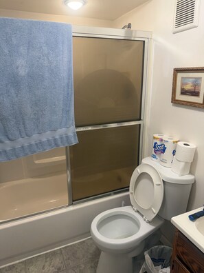 Bathroom - Cozy 1-bedroom apartment in Trafford with AC close to Pittsburgh for draft (Trafford)