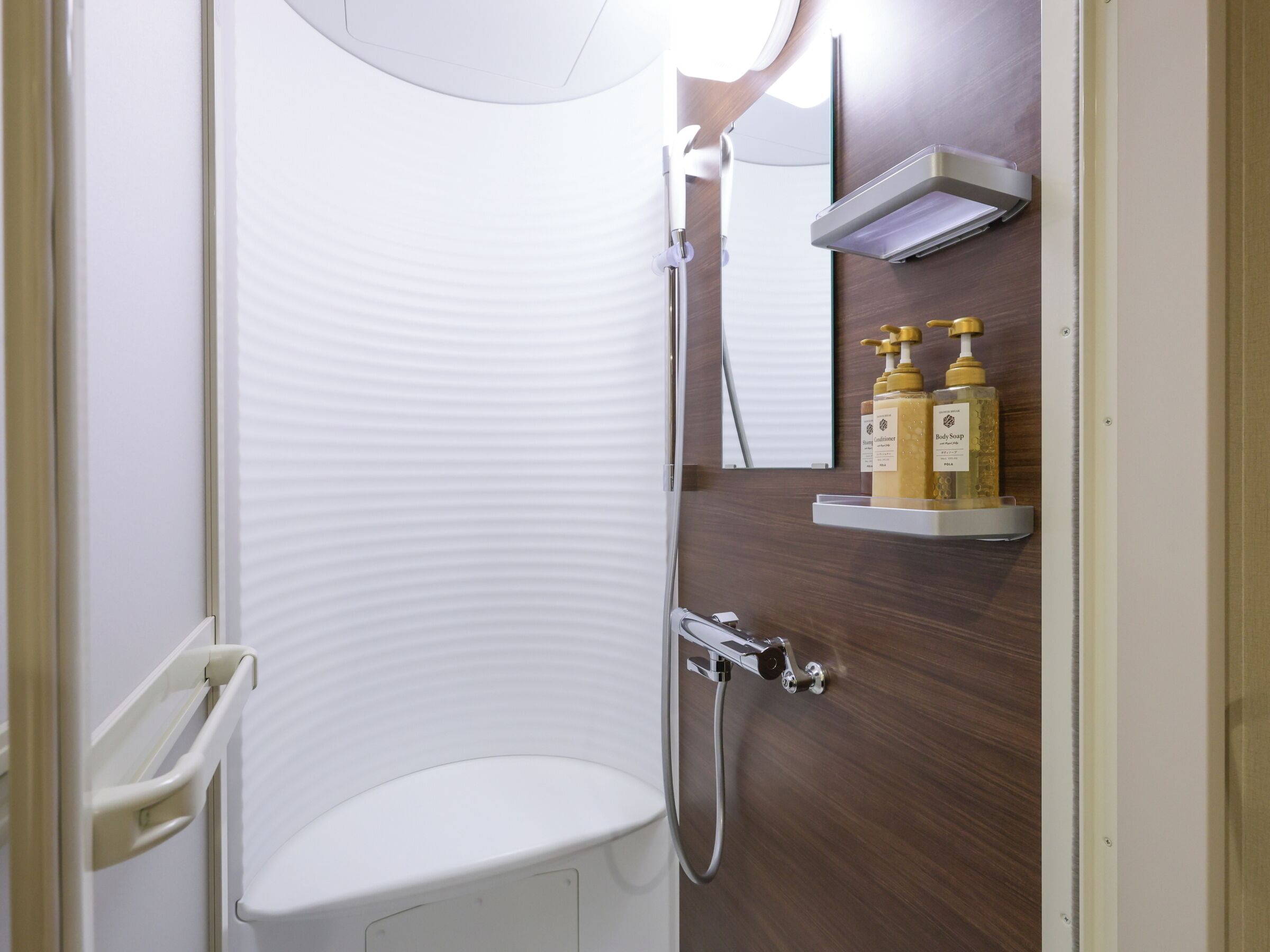Hair dryer, slippers, towels, shampoo