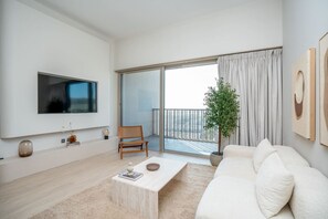 Living area - Modern 1-Bedroom Retreat in MBR City (Dubai)