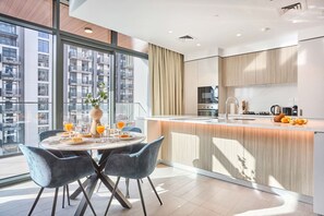 Dining - Modern Designer 2-Bedroom Apartment with City Views (Dubai)