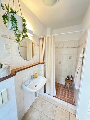 Shower, hair dryer, soap, shampoo - Casa mar y sol (Insel Poel)