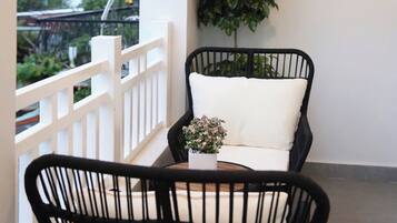 Deluxe Double Room, Balcony, City View | Property grounds