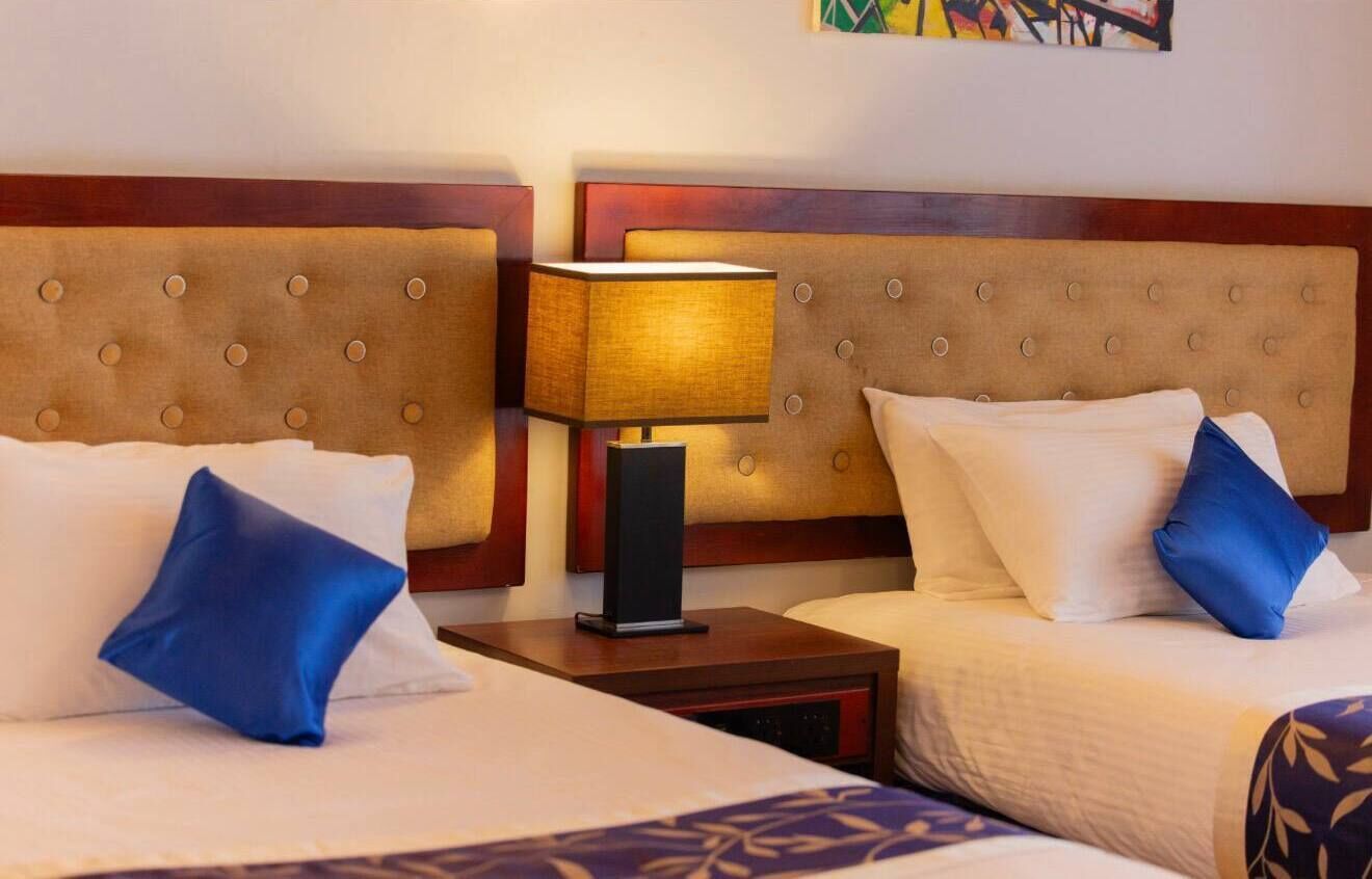 Chambre avec lits jumeaux, balcon