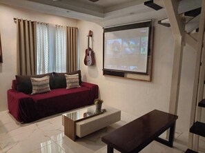 Apartamento, 1 habitación, vistas a la piscina | Sala de estar